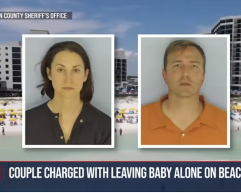 mugshots of parents arrested on beach